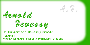 arnold hevessy business card